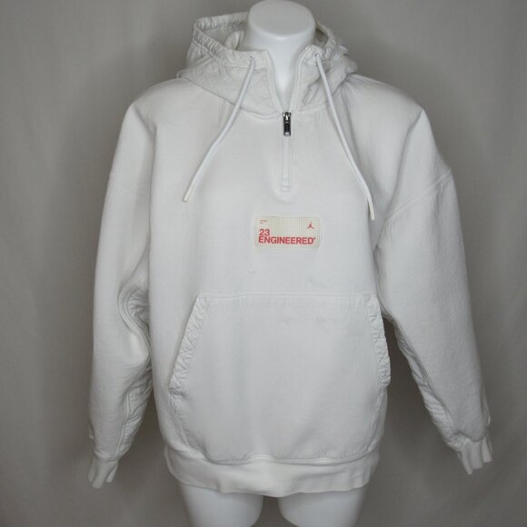 Nike Jordan 23 Engineered White Hoodie Sweatshirt Men's M Medium - Picture 8 of 14